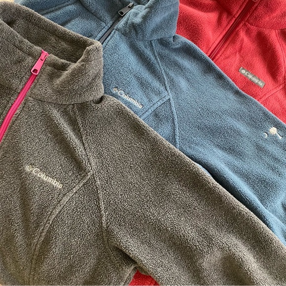 Columbia Blue Benton Springs Full Zip Fleece Jacket w Palm Tree & Moon logo - Picture 10 of 11